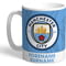 Personalised Manchester City FC Bold Crest Mug