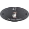 Personalised Rat Wildlife Animal Motif Oval Slate House Sign Plaque 25x13cm