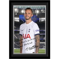 Personalised Tottenham Hotspur FC James Maddison Autograph A4 Framed Player Photo