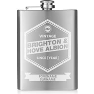 Personalised Brighton & Hove Albion FC Vintage Hip Flask
