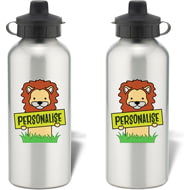 Personalised Kids Lion Aluminium Water Bottle