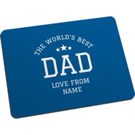 Personalised Leeds United FC World's Best Dad Mouse Mat