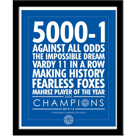 Personalised Leicester City Believe Framed Print