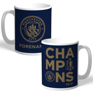 Personalised Manchester City FC Premier League Champions 2021 Mug