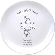 Personalised Chilli & Bubble's Jolly Christmas Ceramic Plate