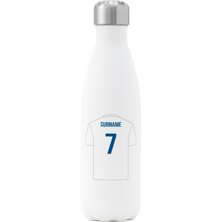 Personalised Leeds United Shirt Insulated Water Bottle - 500ml - White