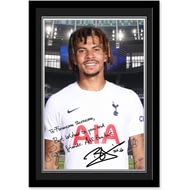 Personalised Tottenham Hotspur FC Dele Alli Autograph A4 Framed Player Photo