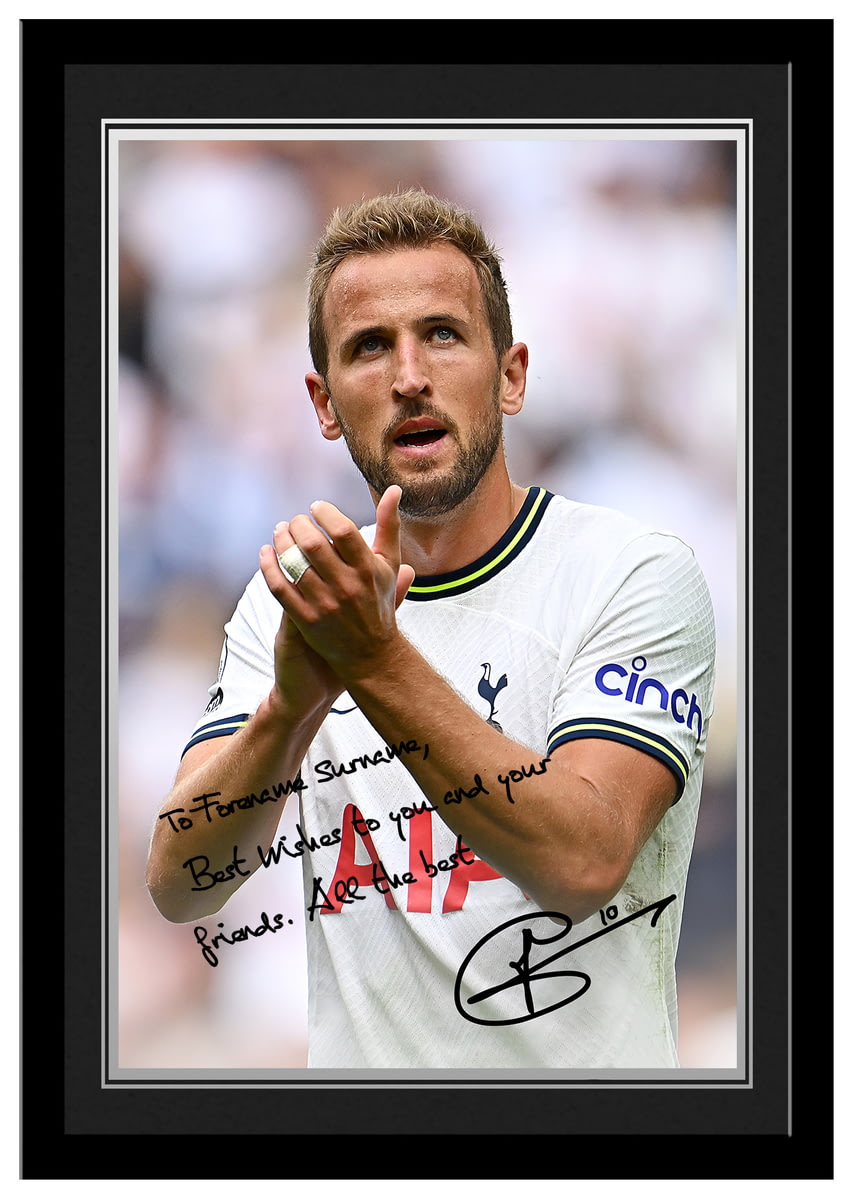 Signed Harry Kane Photo Display Framed Tottenham Hotspur Icon