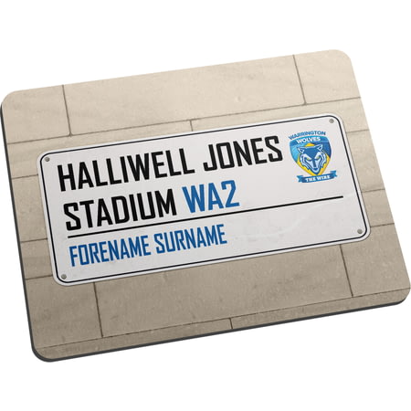 Personalised Warrington Wolves Street Sign Mouse Mat