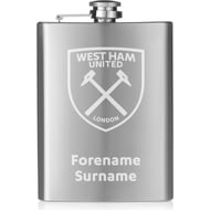 Personalised West Ham United FC Crest Hip Flask