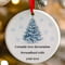 Personalised Blue Christmas Tree Ceramic Hanging Tree Decoration - 7cm