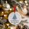 Personalised Blue Christmas Tree Ceramic Hanging Tree Decoration - 7cm