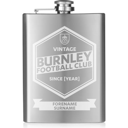 Personalised Burnley FC Vintage Hip Flask