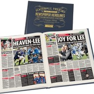 Personalised Peterborough United Football Newspaper History Book - A3 Leather Cover