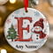 Personalised Snowman Initial A Ceramic Christmas Tree Decoration - 7cm