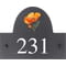Personalised California Poppy Flower Motif Slate House Name or Number Plaque/Sign - 25x20cm