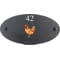 Personalised Chicken Motif Oval Slate House Sign Plaque 25x13cm