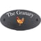 Personalised Chicken Motif Oval Slate House Sign Plaque 25x13cm