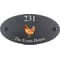 Personalised Chicken Motif Oval Slate House Sign Plaque 25x13cm