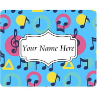 Personalised Music Notes Pattern Mouse Mat