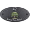 Personalised Oak Tree Motif Oval Slate House Sign Plaque 25x13cm