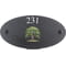 Personalised Oak Tree Motif Oval Slate House Sign Plaque 25x13cm