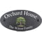 Personalised Oak Tree Motif Oval Slate House Sign Plaque 25x13cm