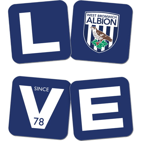 Personalised West Bromwich Albion Love Coasters (x4)