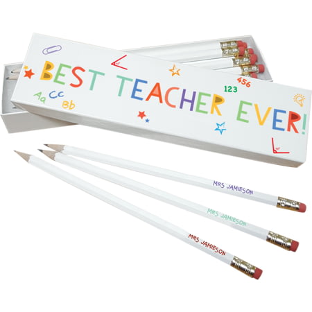 Personalised Best Teacher Ever Pencils & Box