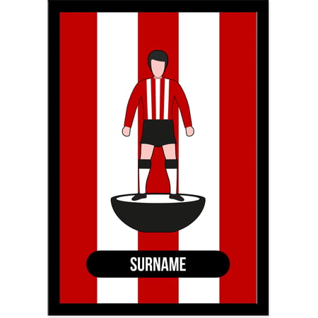 Personalised Brentford Player Figure A4 Framed Print