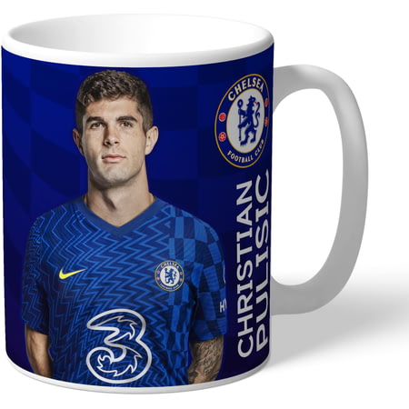 Personalised Chelsea FC Christian Pulisic Autograph Player Photo 11oz Ceramic Mug