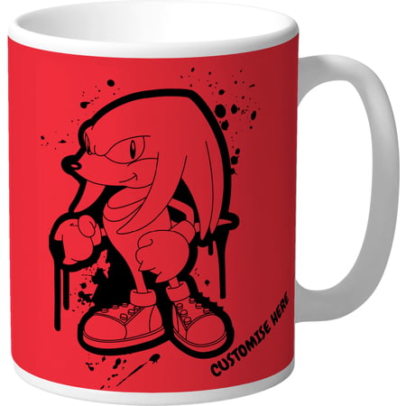 Personalised Classic Sonic Graffiti Knuckles Mug