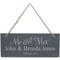 Personalised Mr & Mrs Hanging Slate Sign Plaque