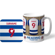 Personalised Reading FC Dressing Room Shirts Mug & Coaster Set