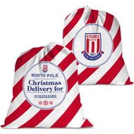 Personalised Stoke City FC FC Christmas Delivery Large Fabric Santa Sack