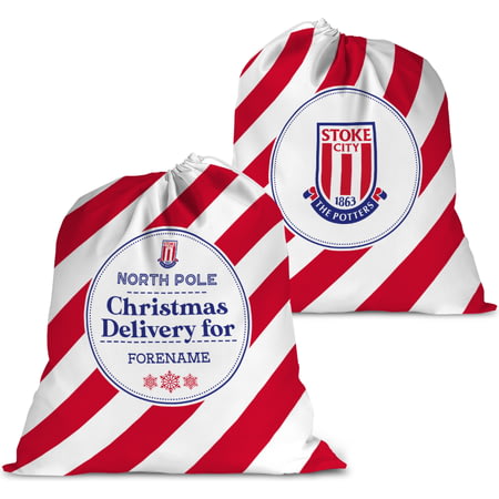 Personalised Stoke City FC FC Christmas Delivery Large Fabric Santa Sack