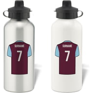 Personalised Aston Villa FC Shirt Aluminium Sports Water Bottle