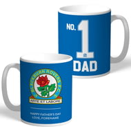 Personalised Blackburn Rovers FC No.1 Dad Fathers Day Mug