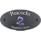Personalised Pansy Flower Motif Oval Slate House Sign Plaque 25x13cm