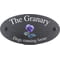Personalised Pansy Flower Motif Oval Slate House Sign Plaque 25x13cm