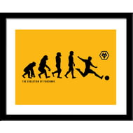 Personalised Wolves FC Evolution Framed Print