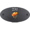 Personalised California Poppy Flower Motif Oval Slate House Sign Plaque 25x13cm