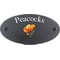 Personalised California Poppy Flower Motif Oval Slate House Sign Plaque 25x13cm