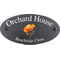 Personalised California Poppy Flower Motif Oval Slate House Sign Plaque 25x13cm