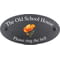 Personalised California Poppy Flower Motif Oval Slate House Sign Plaque 25x13cm