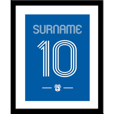 Personalised Cardiff City Retro Shirt Framed Print