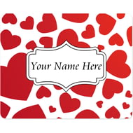 Personalised Hearts Design Mouse Mat