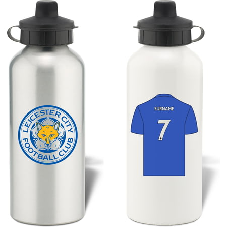 Personalised Leicester City FC Shirt Aluminium Sports Water Bottle