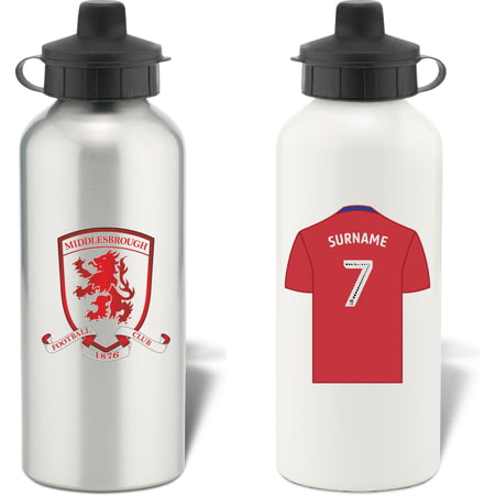 Personalised Middlesbrough FC Shirt Aluminium Sports Water Bottle