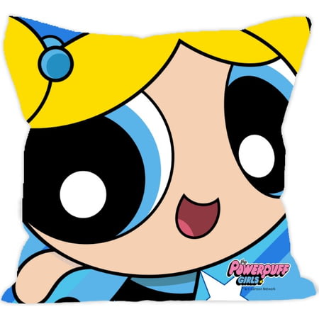Personalised Powerpuff Girls Bubbles Comic Cushion - 45x45cm